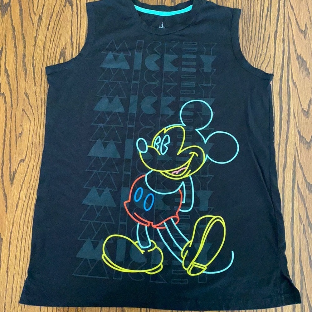 Disney Mickey Mouse Sleeveless Black Tank T-Shirt Women’s Medium Retro